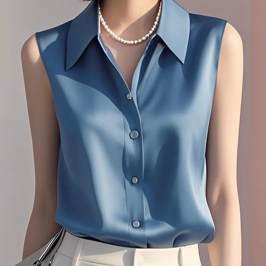 Alva Satin Summer Blouse